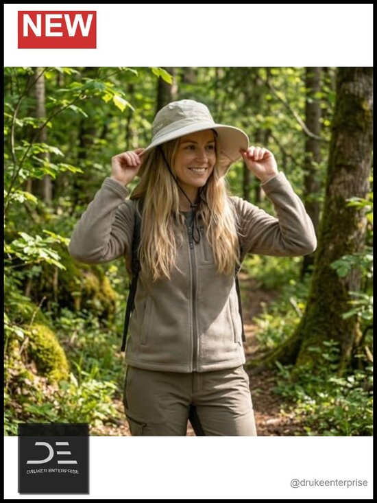 UPF 50+ Wide Brim Sun Hat with Neck Flap - Foldable Breathable Nylon main image 4
